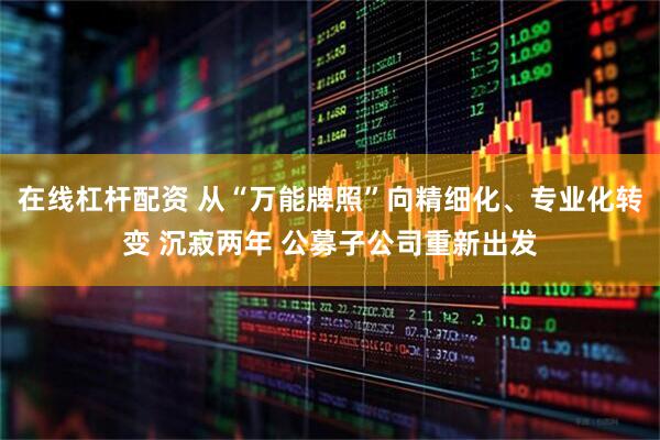 在线杠杆配资 从“万能牌照”向精细化、专业化转变 沉寂两年 公募子公司重新出发