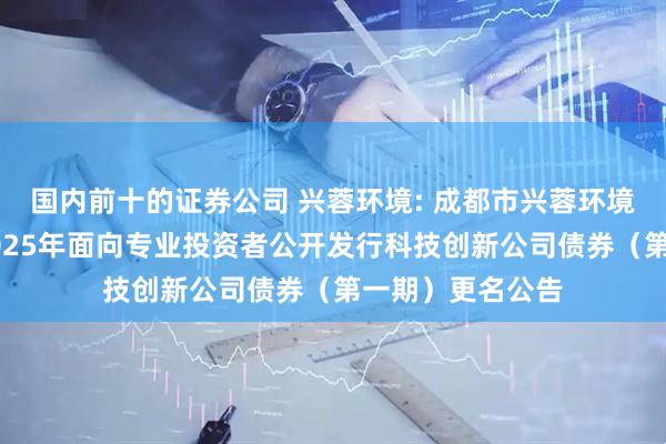 国内前十的证券公司 兴蓉环境: 成都市兴蓉环境股份有限公司2025年面向专业投资者公开发行科技创新公司债券(第一期)更名公告
