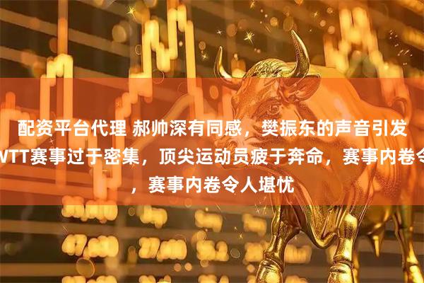 配资平台代理 郝帅深有同感，樊振东的声音引发关注，WTT赛事过于密集，顶尖运动员疲于奔命，赛事内卷令人堪忧