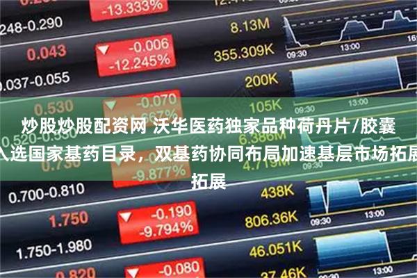 炒股炒股配资网 沃华医药独家品种荷丹片/胶囊入选国家基药目录,双基药协同布局加速基层市场拓展